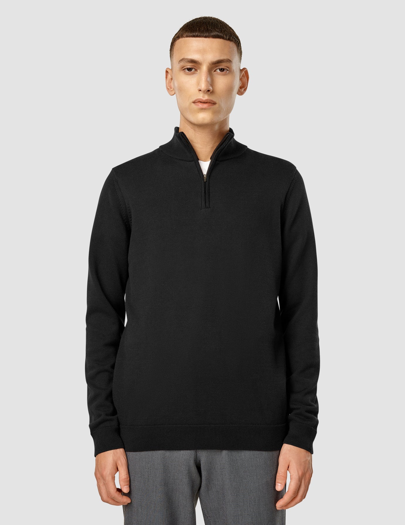 Everyday Knit Half Zip Black